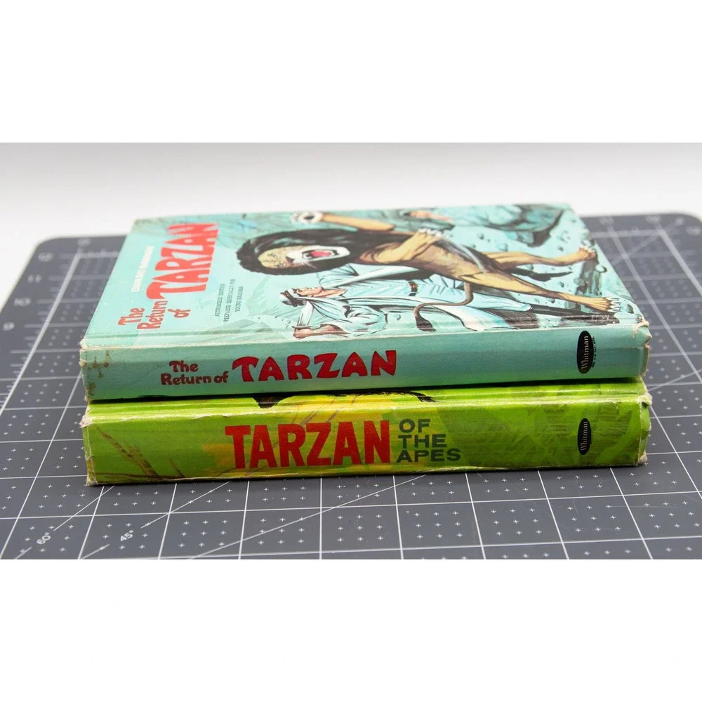 Vintage Tarzan Book Set Whitman Edgar Rice Burroughs Apes & Return 60s Hardcover